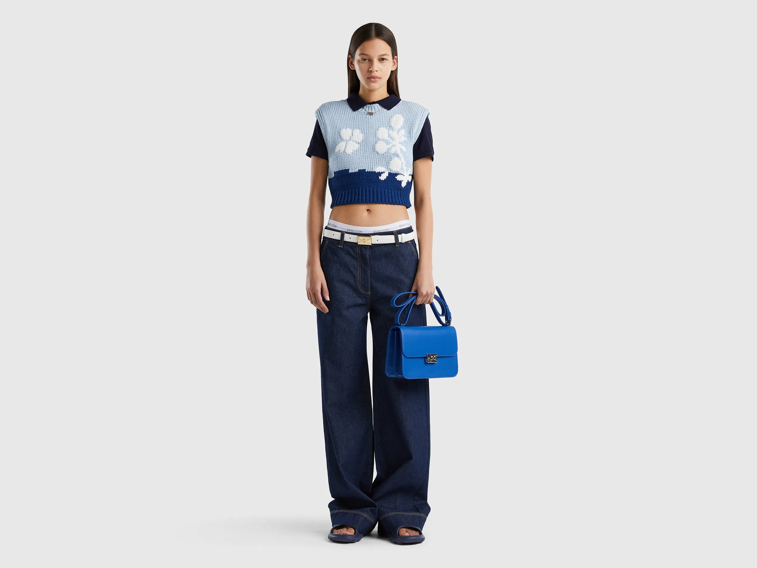 WIDE LEG JEANS TROUSERS