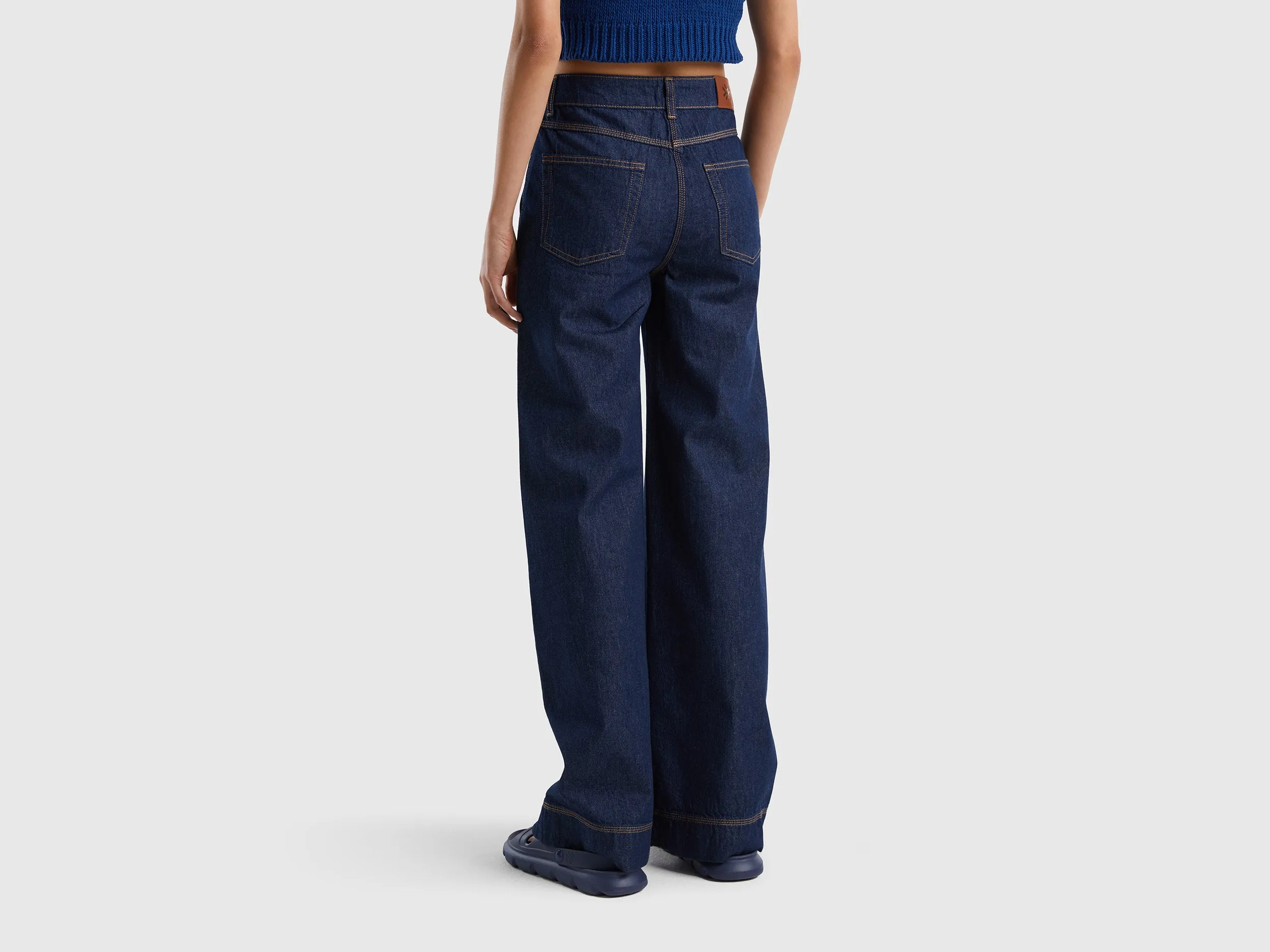 WIDE LEG JEANS TROUSERS