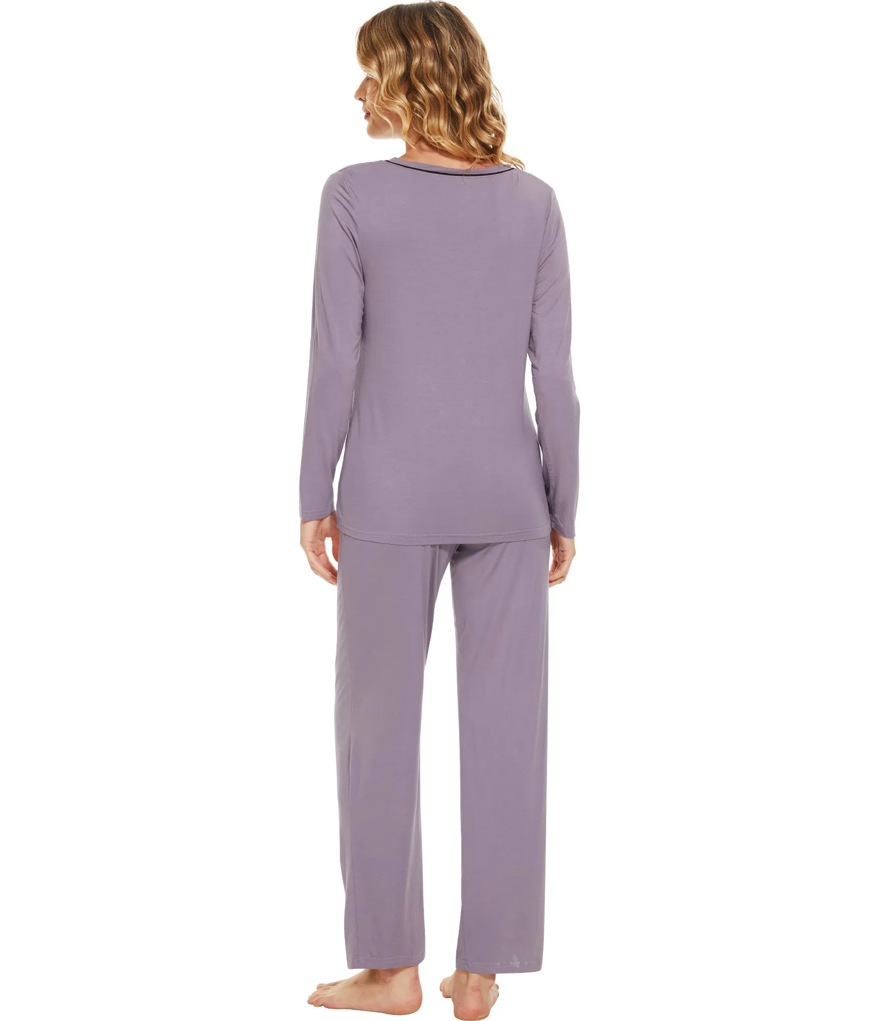 WiWi Bamboo Pajamas Set for Women Soft Sleepwear
