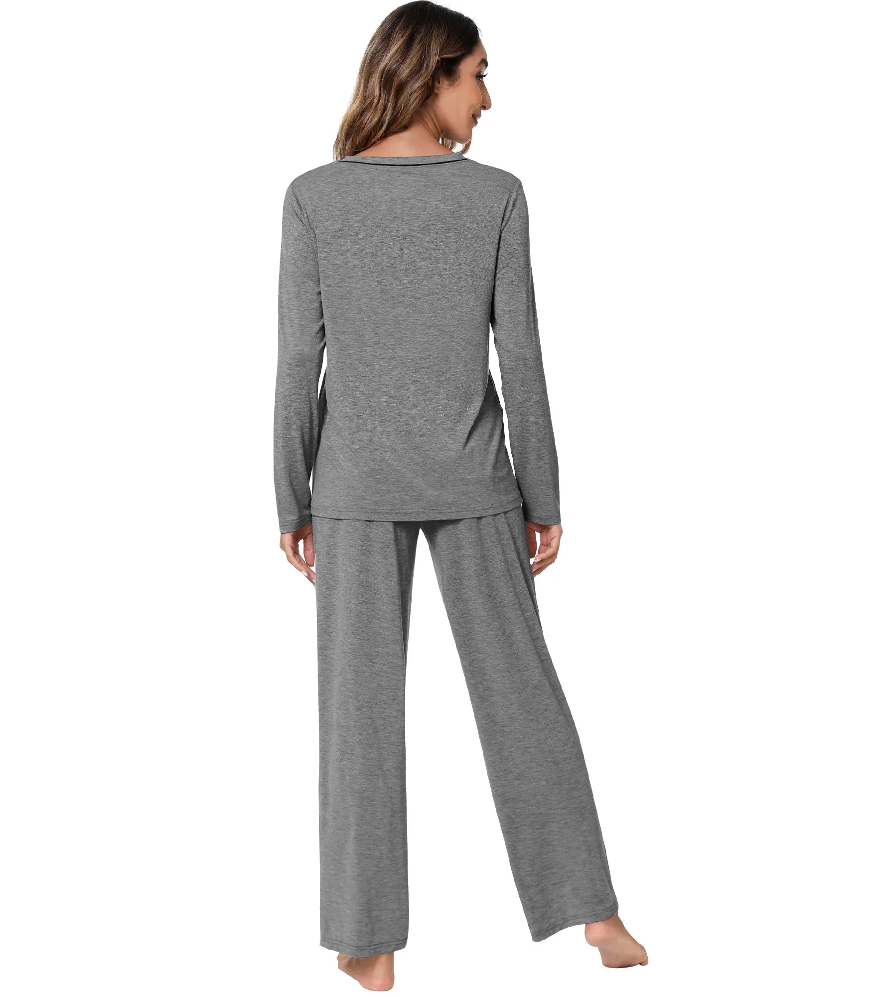 WiWi Bamboo Pajamas Set for Women Soft Sleepwear