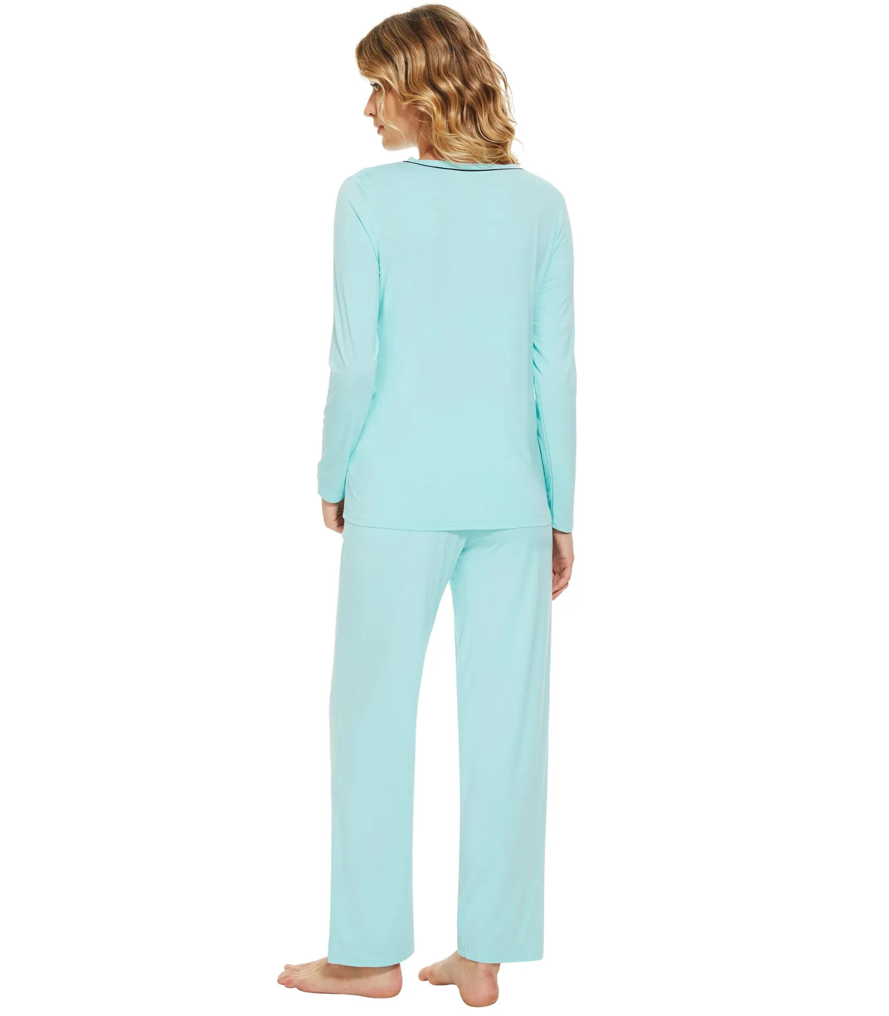 WiWi Bamboo Pajamas Set for Women Soft Sleepwear