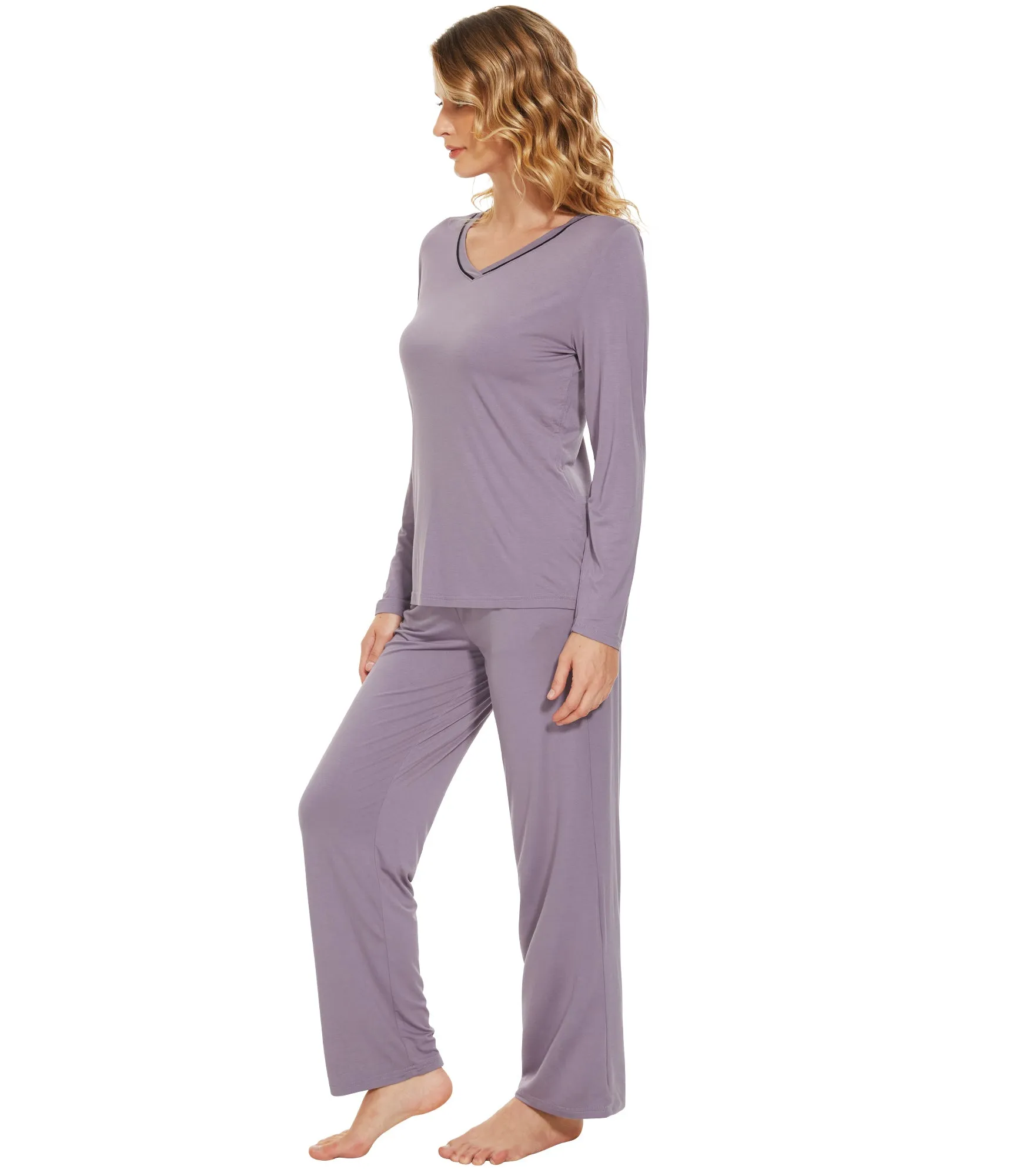 WiWi Bamboo Pajamas Set for Women Soft Sleepwear