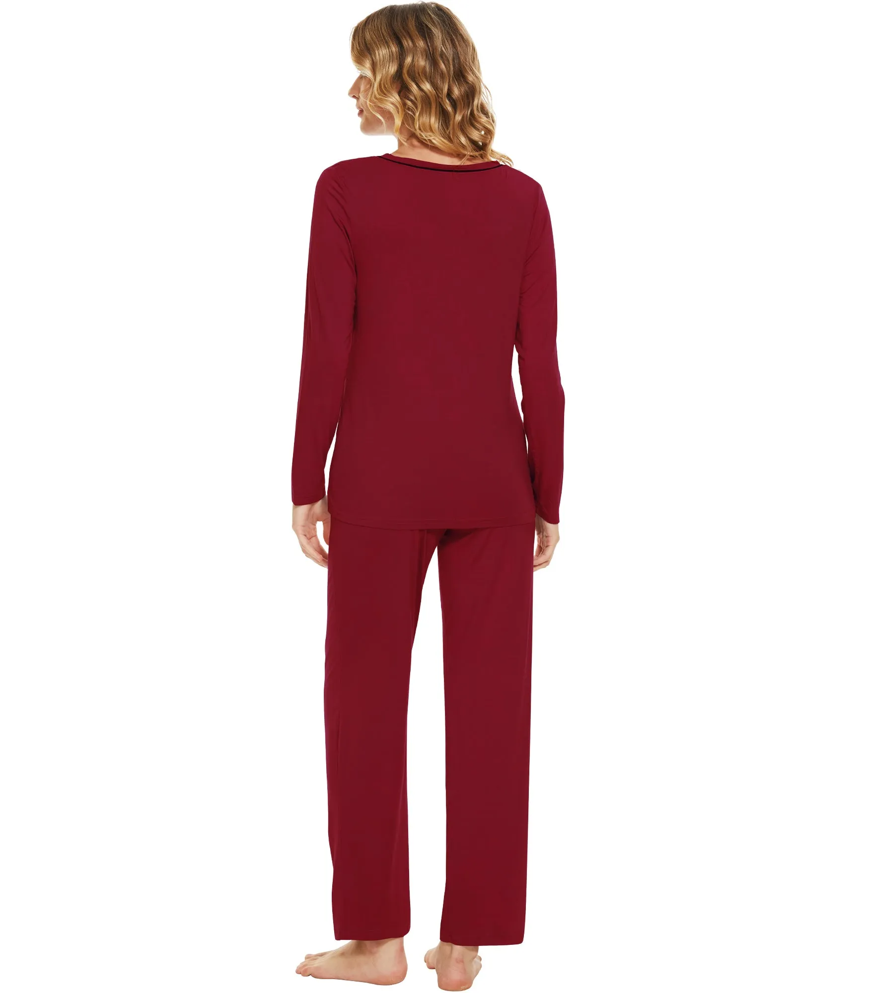 WiWi Bamboo Pajamas Set for Women Soft Sleepwear