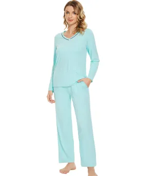 WiWi Bamboo Pajamas Set for Women Soft Sleepwear