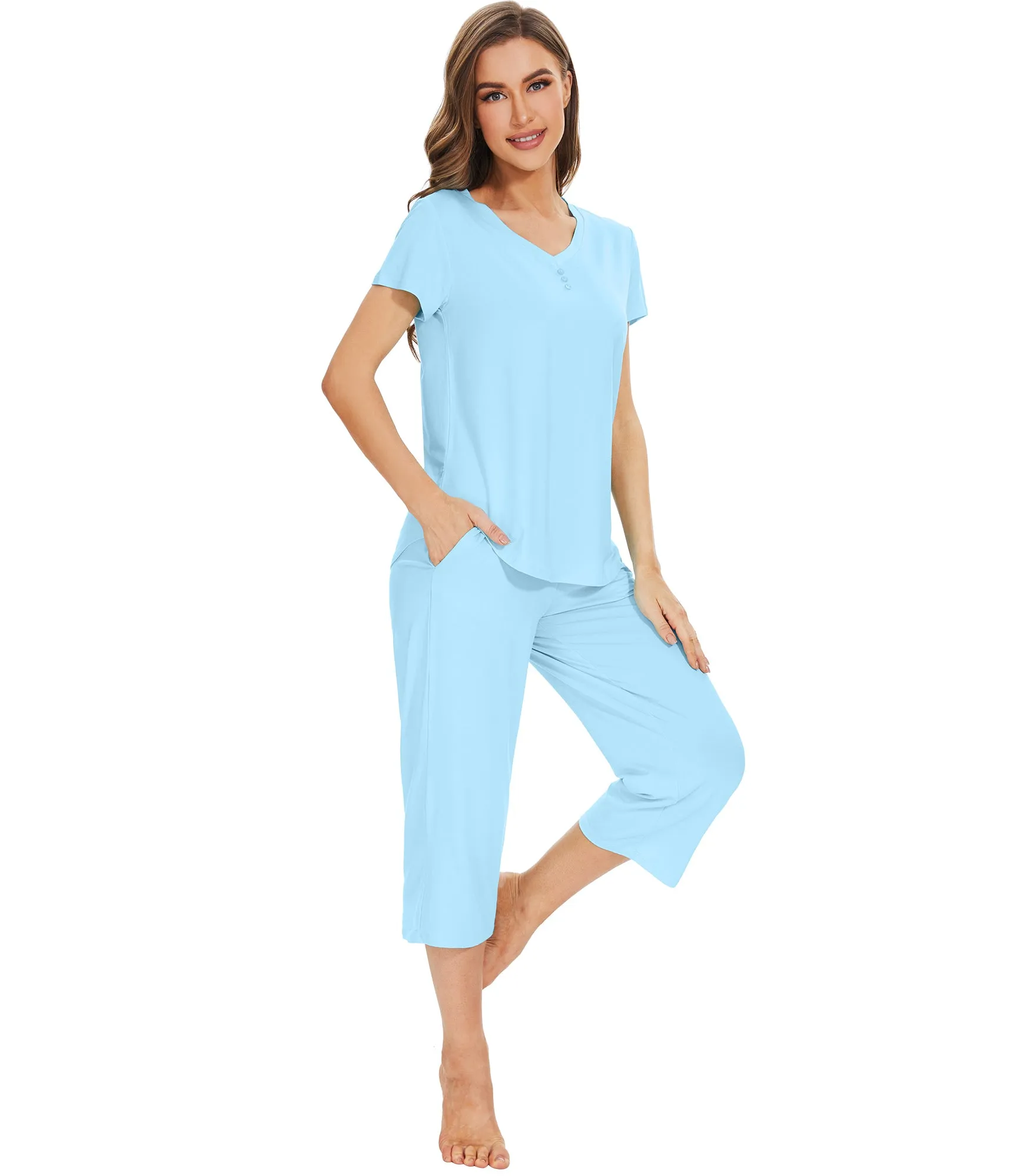 WiWi Women's Bamboo Pajama Set