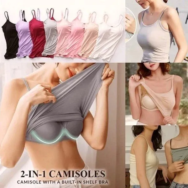 Women Tank Top with Built in Bra Camisole - Last day 75% OFF