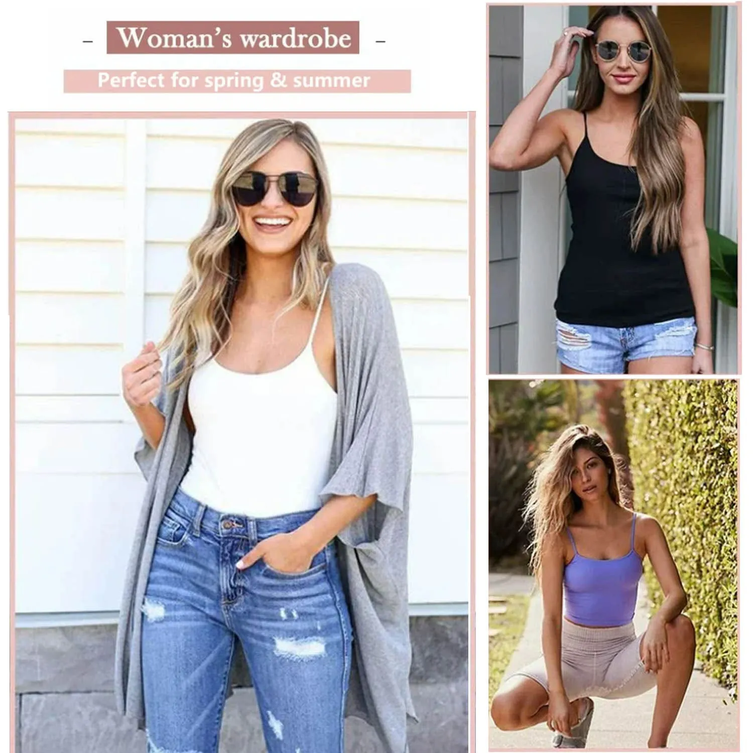 Women Tank Top with Built in Bra Camisole - Last day 75% OFF