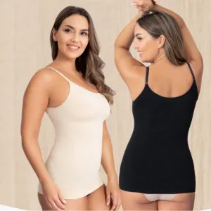 Women's Beige and Black Camisole Set