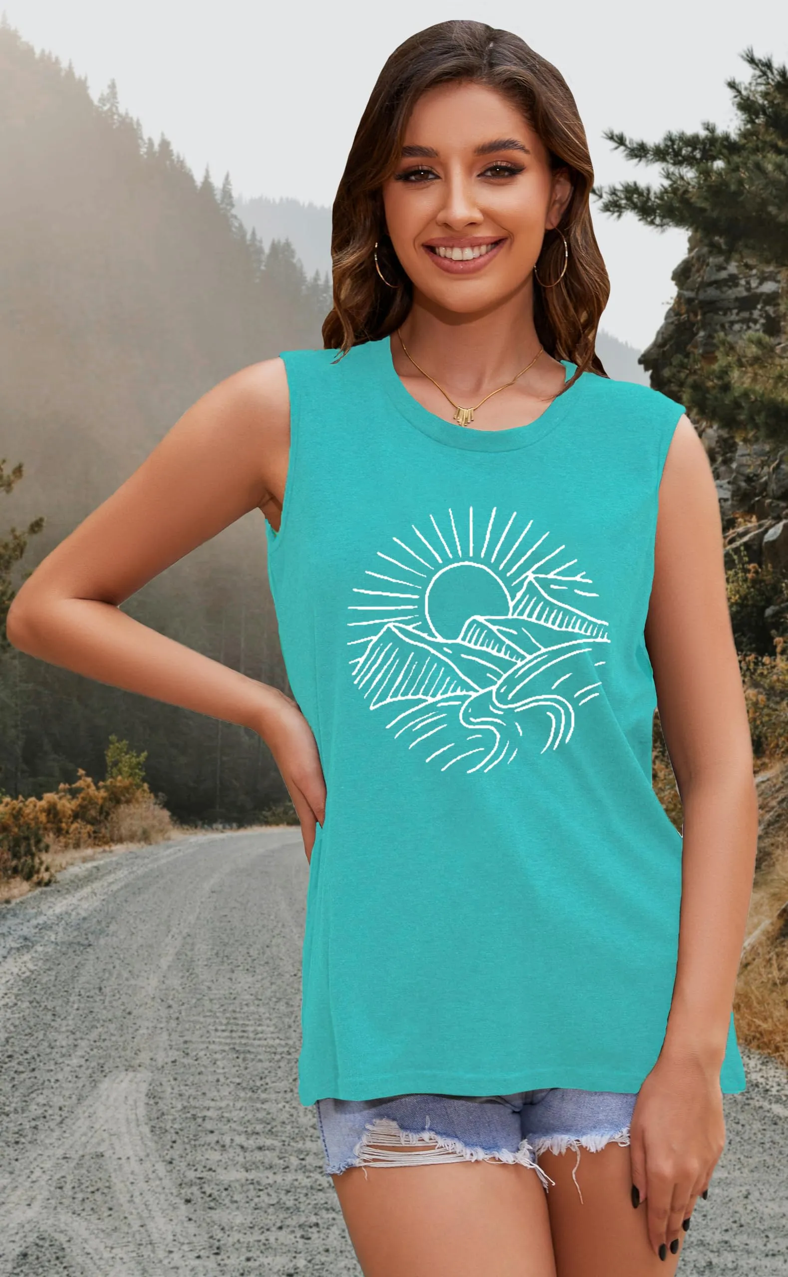 Womens Graphic Tees Funny Sayings Letter Print Casual Top Workout Basic Tunic Shirt