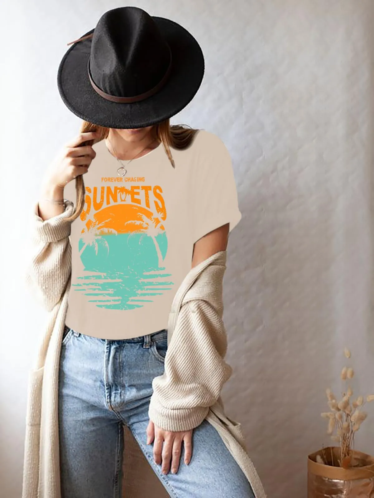 Womens Graphic Tees Funny Sayings Letter Print Casual Top Workout Basic Tunic Shirt