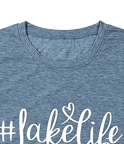 Womens Graphic Tees Funny Sayings Letter Print Casual Top Workout Basic Tunic Shirt