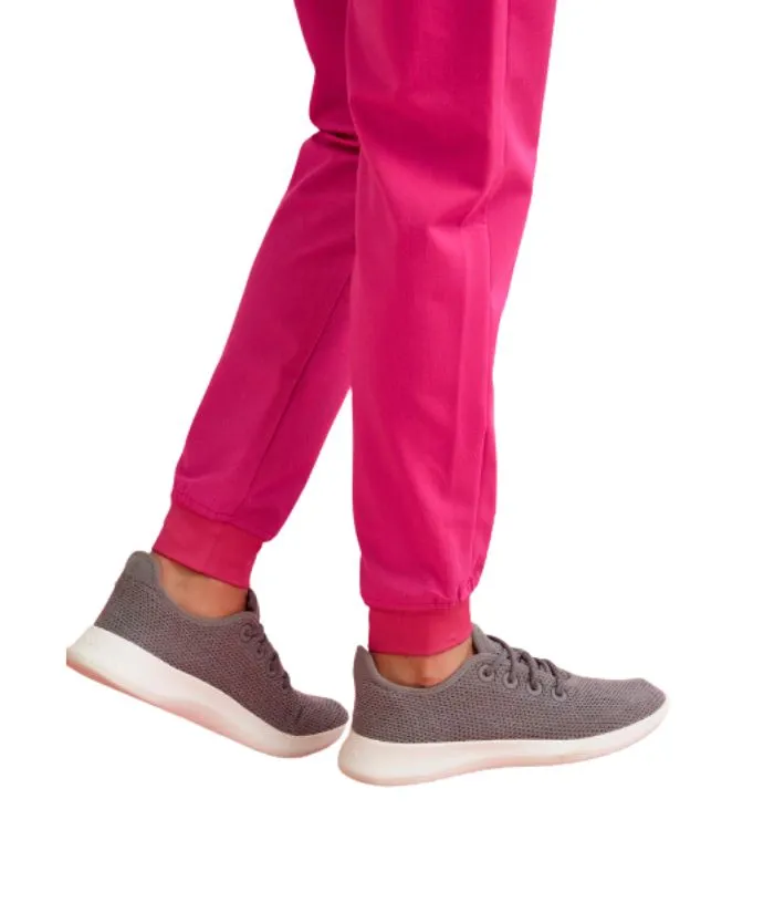 Womens Pink V-Neck Scrub Pant