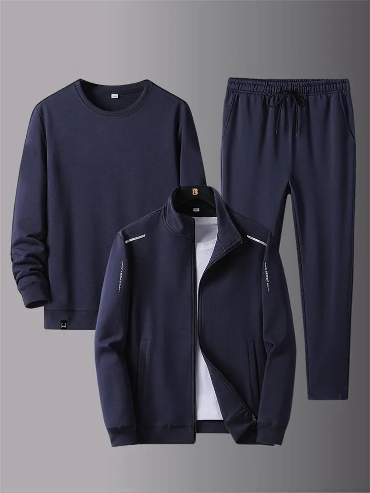 Workout Comfy Plain Long Sleeved Jackets Pants Shirts