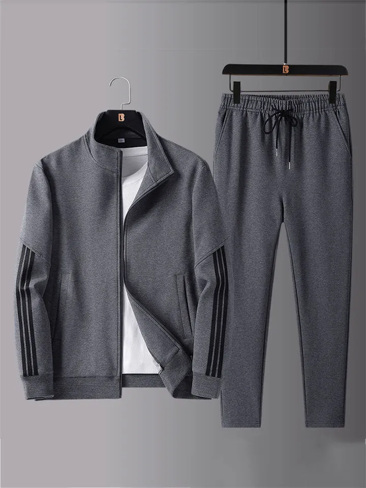 Workout Comfy Plain Long Sleeved Jackets Pants Shirts