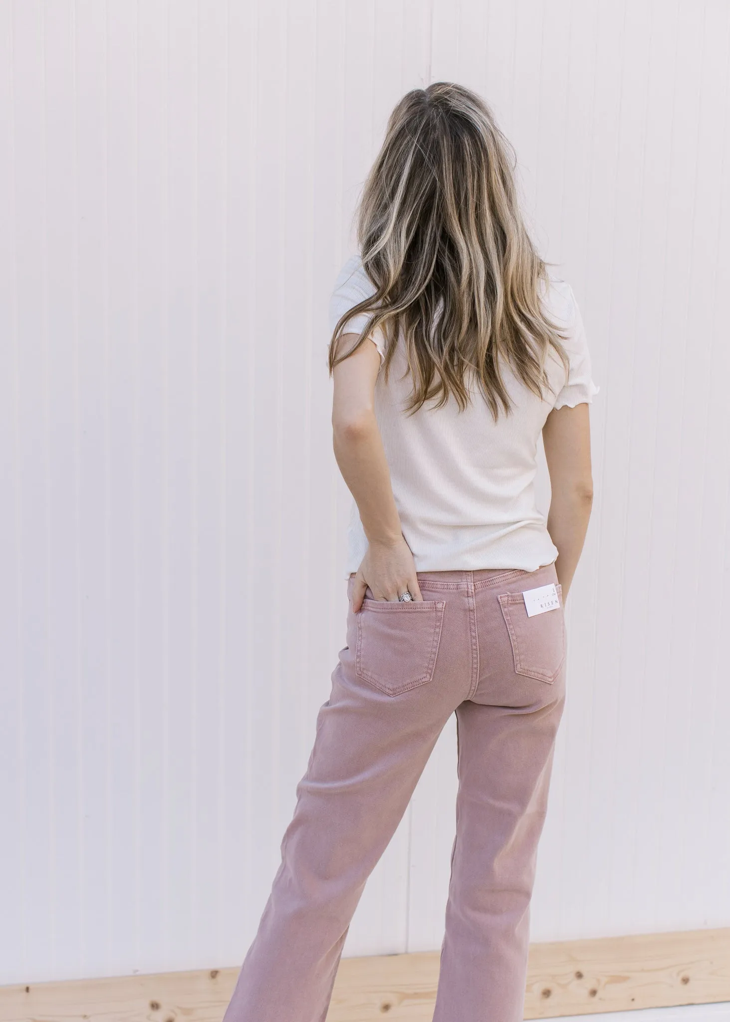 X Mauve Mid Rise Cropped Jeans