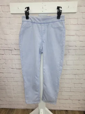 XXSMALL BLUE HAZE A398803 Denim & Co. Regular Comfy Knit Acid Wash Crop Jeans