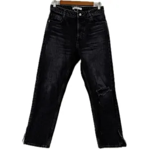 Zara Black Relaxed Fit Jeans with High-Waisted Design