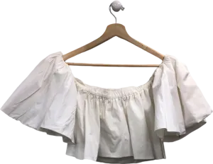 ZARA White Off-Shoulder Top UK 8