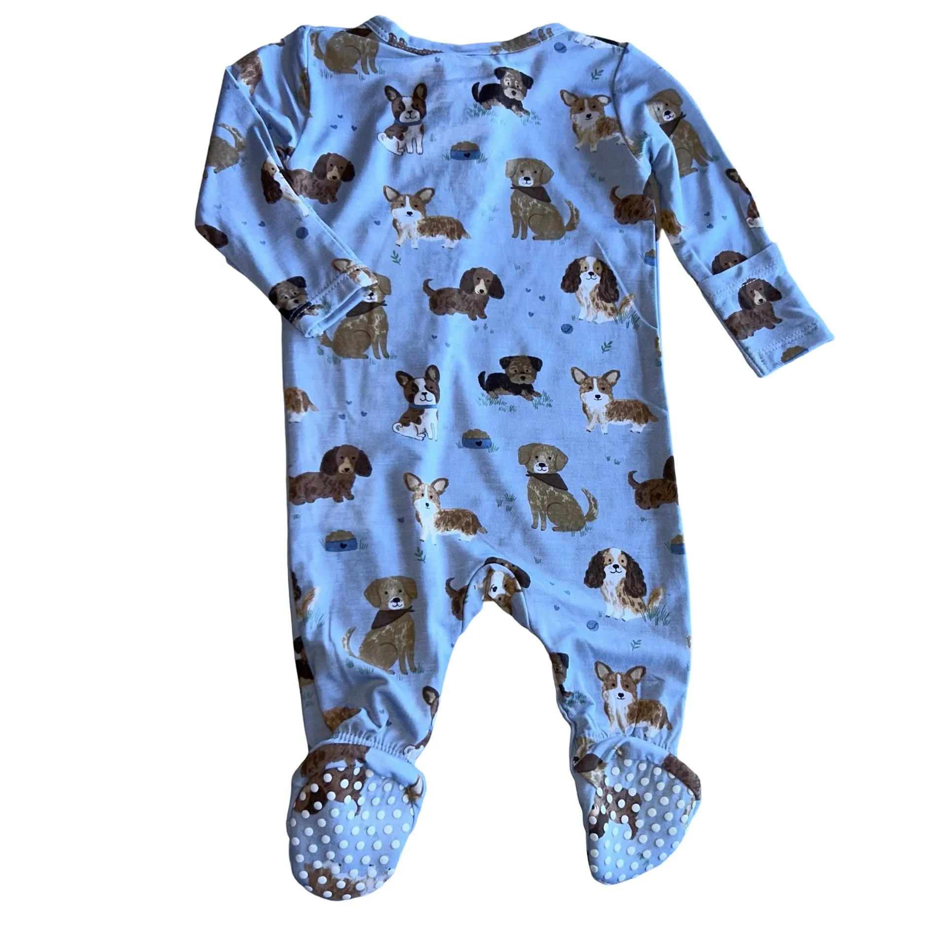Zipper Footie | Blue Best friend Dogs