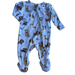Zipper Footie | Blue Best friend Dogs