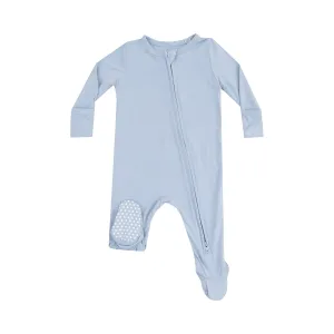 Zipper Footie | Blue Fog