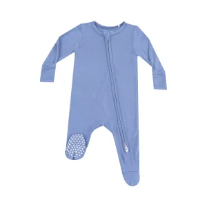 Zipper Footie | Country Blue