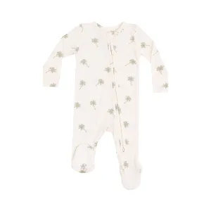 Zipper Footie | Palm Trees