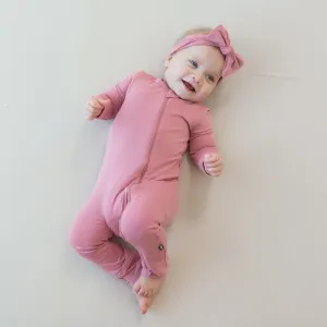 Zippered Romper in Apple Blossom