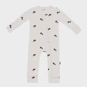 Zippered Romper in Bee Mine