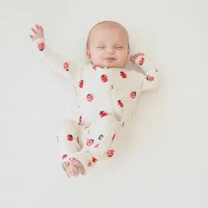 Zippered Romper in Love Bug